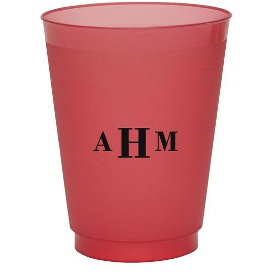 Sophisticated Monogram Colored Shatterproof Cups